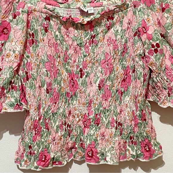 NWOT & OTHER STORIES Floral Square Neck Smock Top - Picture 5 of 5